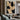 Modern Geometric Abstract Canvas Painting in Beige and Black with Intersecting Shapes
