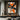 "Orange Burst Abstract" oil painting in black, white, and grey, featuring bold, textured abstract forms dramatically accented with large areas of vibrant orange/red.