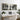 Panoramic Abstract Black and White Oil Painting of Urban Figures
