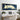 Panoramic Minimalist Oil Painting of White Sleeping Cat on Blue Background