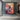 Abstract Oil Painting of Running White Horse in Fiery Pink Orange and Red Tones