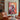 Abstract Oil Painting of Running White Horse in Fiery Pink Orange and Red Tones