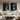 Set of 2 Black and White Minimalist Abstract Sculpture Paintings on Dark Background