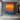 Color stripe abstract canvas art with vibrant sunset tones in red, orange, yellow, and blue