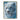 Abstract Textured Oil Painting of White Tiger with Flowing Fur in Blue and White
