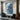 Abstract Textured Oil Painting of White Tiger with Flowing Fur in Blue and White