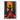 Abstract Silhouette of Afro Woman with Raised Hands Toward the Sun in Colorful Patchwork Dress