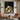 Abstract Black and Gold Textured Oil Painting with Flowing Wave Patterns