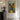 Abstract Cartoon Dog Wall Art in Yellow and Teal