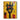 Abstract Pop Art - Bold Black & Red Contrast on Vibrant Yellow #SA146