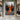 Blazing Bridge Dawn Abstract Cityscape Painting in Orange and Gray