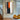Abstract Color Block Painting in Orange Black and Taupe