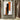 Abstract Color Block Painting in Orange Black and White
