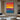 Horizontal abstract canvas art with bold color stripes in red, yellow, blue, and purple