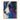 Hand-Painted Abstract Dog Oil Portrait in Blue and Purple Expressionist Style