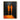 Abstract oil painting of two glowing orange human silhouettes standing vertically against a dark charcoal background with mirrored reflections.