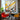 Abstract expressionist oil painting with energetic yellow, black, and red strokes on white canvas