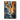 Expressionist Tiger Eye Abstract Oil Painting in Bold Orange and Blue
