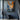 Expressionist Tiger Eye Abstract Oil Painting in Bold Orange and Blue