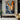 Expressionist Tiger Eye Abstract Oil Painting in Bold Orange and Blue