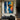 Hand-Painted Abstract Portrait Canvas Art with Blue and Orange Side Face