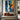 Hand-Painted Abstract Portrait Canvas Art with Blue and Orange Side Face