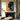 Original Abstract Face Wall Art in Blue and Orange with Female Silhouette