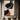 Abstract female figure with black orange and beige curves on a minimalist background