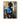 Abstract Portrait of a Woman in Blue with Beige Dress on Canvas
