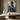 Abstract Portrait of a Woman in Blue with Beige Dress on Canvas