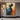 Handmade Abstract Female Silhouette Painting in Blue and Orange Colors