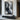 Abstract Female Silhouette in Black and White Motion on Vertical Canvas