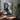 Abstract Female Silhouette in Black and White Motion on Vertical Canvas