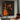 Abstract oil painting of a bold orange female silhouette with minimalist curves against a deep charcoal-black background.