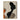 Abstract oil painting of a black female profile with orange and grey curved shapes, textured ivory background, and minimalist composition.  