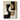 Modern abstract painting in 3:4 ratio featuring interlocking black geometric shapes, beige curves, and ivory background, creating balanced minimalist composition.  