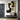 Modern abstract painting in 3:4 ratio featuring interlocking black geometric shapes, beige curves, and ivory background, creating balanced minimalist composition.  
