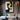Modern abstract painting in 3:4 ratio featuring interlocking black geometric shapes, beige curves, and ivory background, creating balanced minimalist composition.  