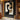 Modern abstract painting in 3:4 ratio featuring interlocking black geometric shapes, beige curves, and ivory background, creating balanced minimalist composition.  