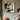 Abstract geometric portrait with muted earth tones and minimalist architectural blocks