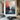 Abstract Lake View Canvas Wall Art in Red and Navy Blue