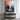 Abstract Lake View Canvas Wall Art in Red and Navy Blue