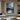 Abstract Landscape Canvas Wall Art in Red Blue and Black