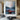 Abstract Landscape Canvas Painting in Red and Blue Tones