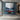 Abstract Landscape Canvas Painting in Red and Blue Tones