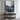 Abstract Landscape Canvas Painting in Red and Blue Tones