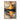 Abstract Oil Painting Luminous Cross in Gold and Grey with Metallic Texture