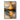 Abstract Oil Painting Luminous Cross in Gold and Grey with Metallic Texture