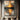 Abstract Oil Painting Luminous Cross in Gold and Grey with Metallic Texture
