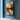 Abstract Oil Painting Luminous Cross in Gold and Grey with Metallic Texture